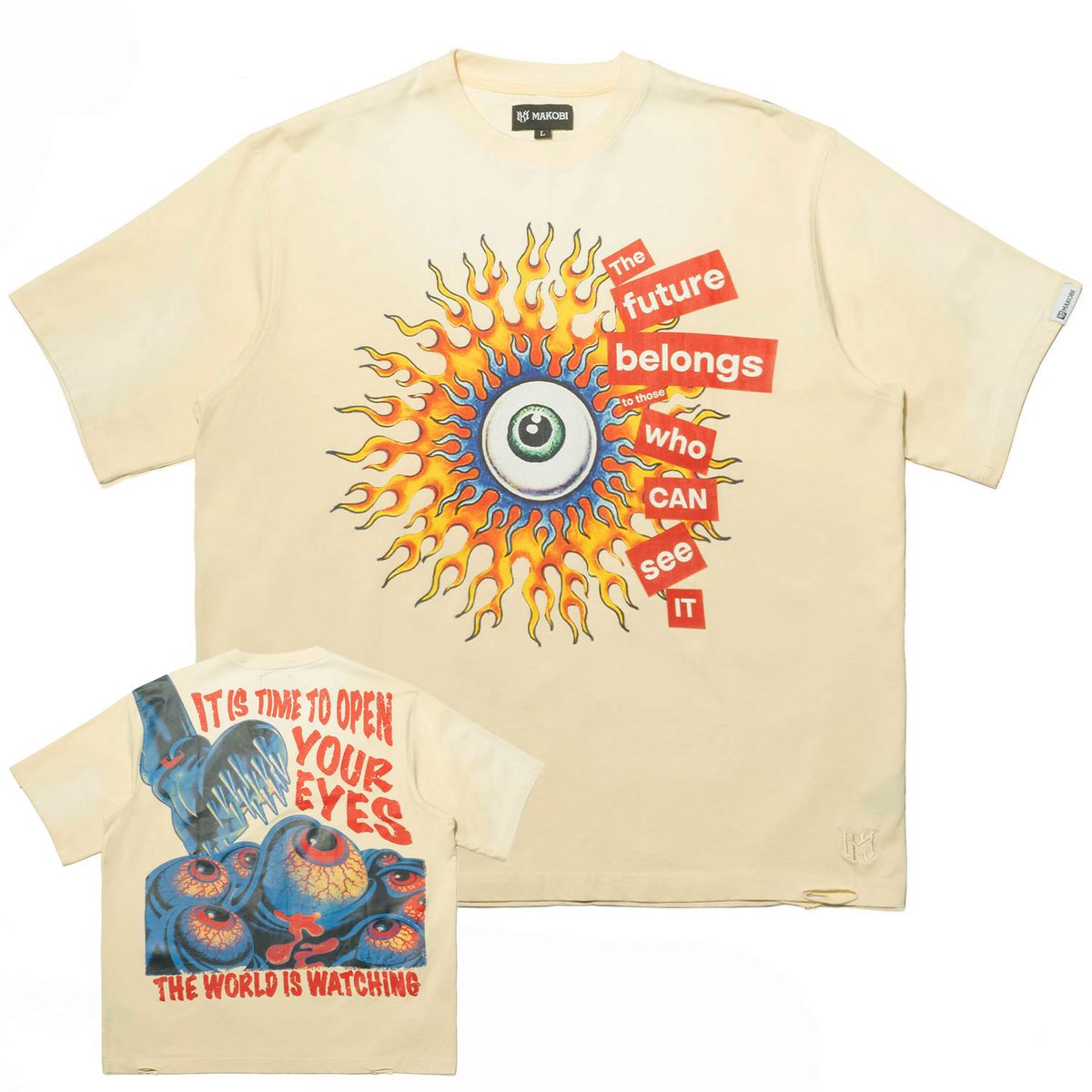 MAKOBI THE WORLD IS WATCHING TEE by Makobi