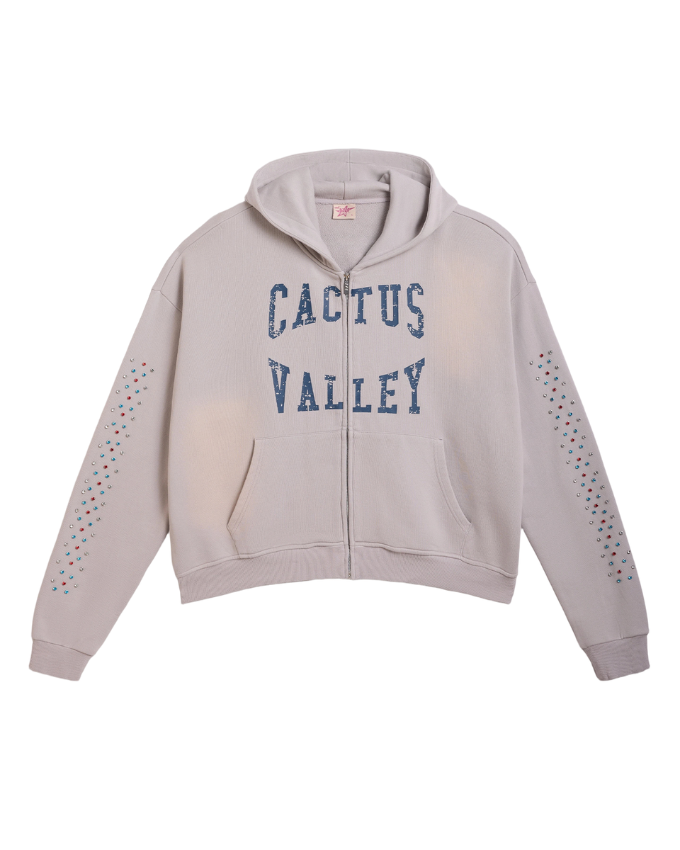 CACTUS VALLEY CRYSTAL VALLEY ZIPUP HOODIE by AZVA