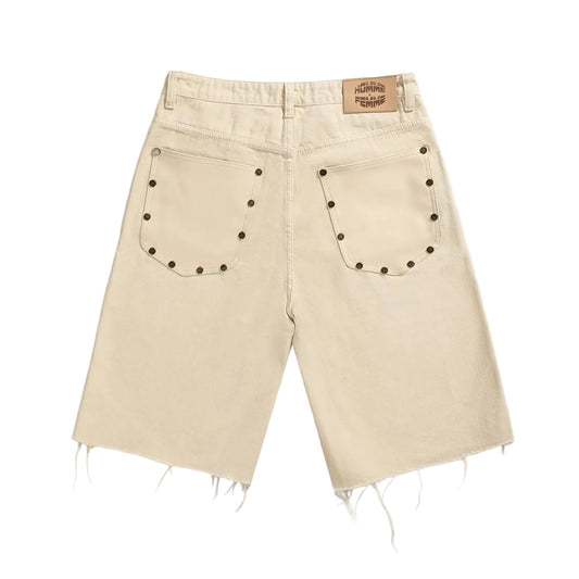 HOMME FEMME ARSENAL STUDDED DENIM SHORTS by HOMME FEMME