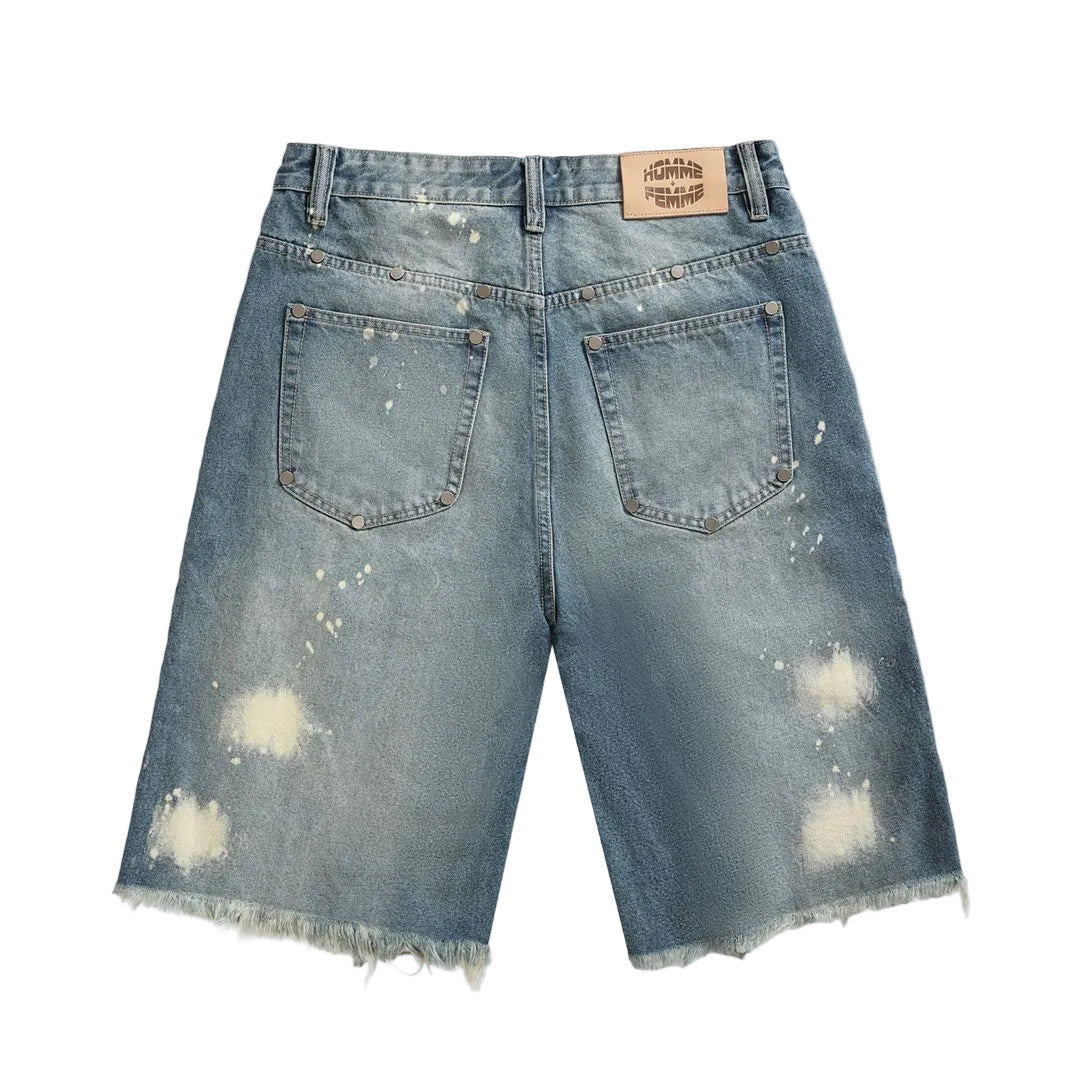 HOMME FEMME NOMAD STUDDED DENIM SHORTS by HOMME FEMME