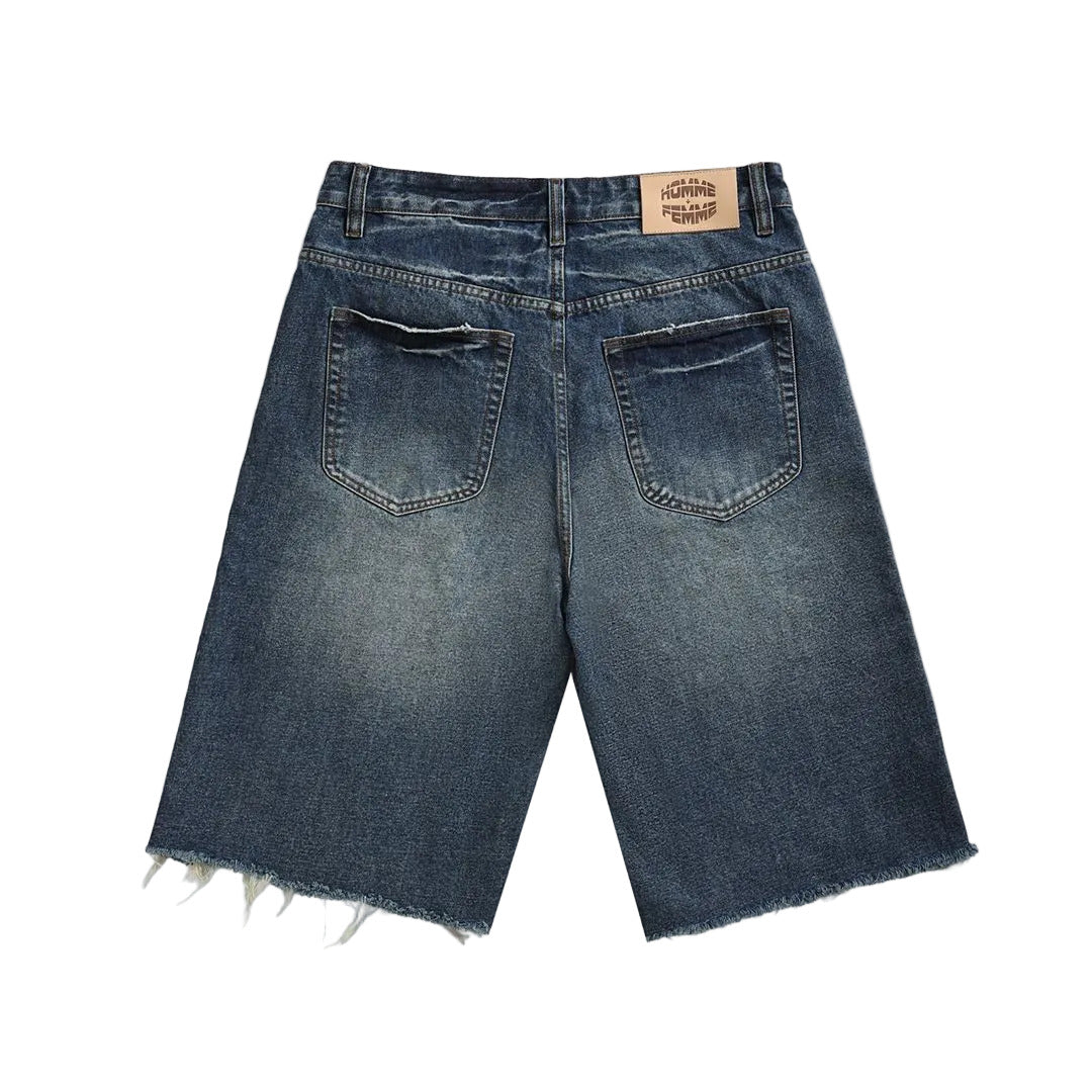 HOMME FEMME MAISON CREST DENIM SHORTS by HOMME FEMME