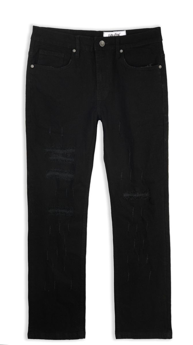 EVOLUTION BIGMENS PREMIUM DISTRESSED STRAIGHT JEANS by Evolution