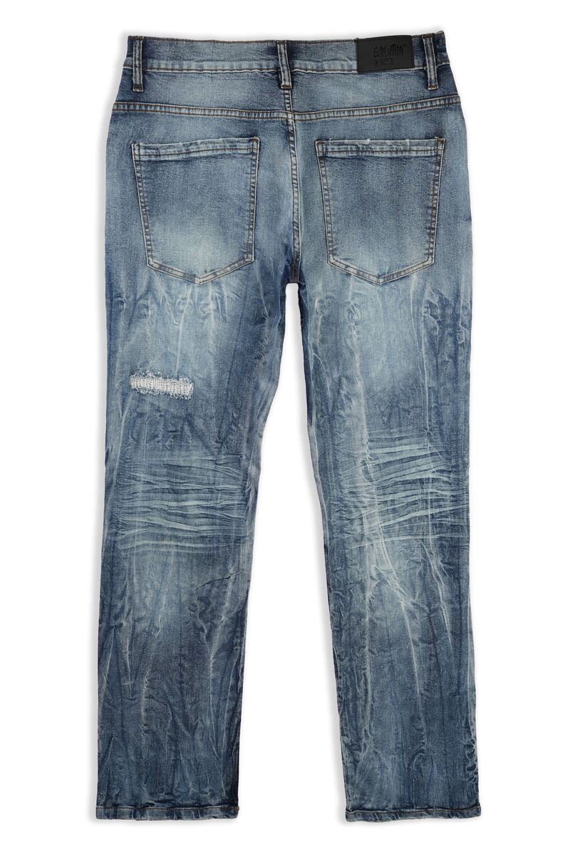 EVOLUTION BIGMENS PREMIUM DISTRESSED STRAIGHT JEANS by Evolution