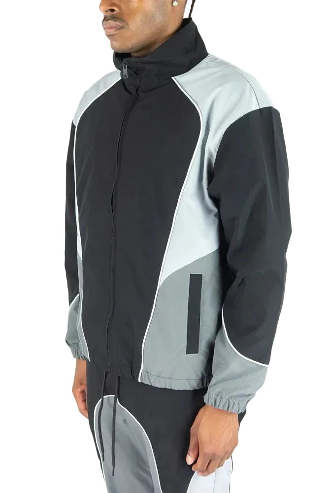 REBEL MINDS NYLON COLORBLOCK JACKET by Rebel Minds