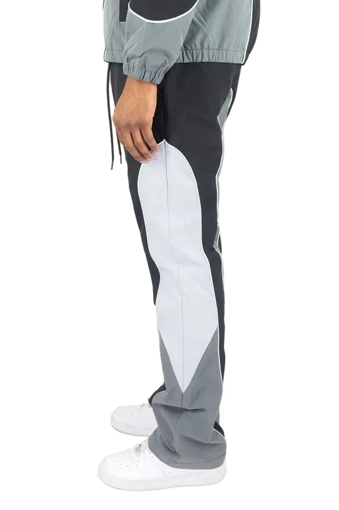 REBEL MINDS NYLON COLORBLOCK PANTS by Rebel Minds
