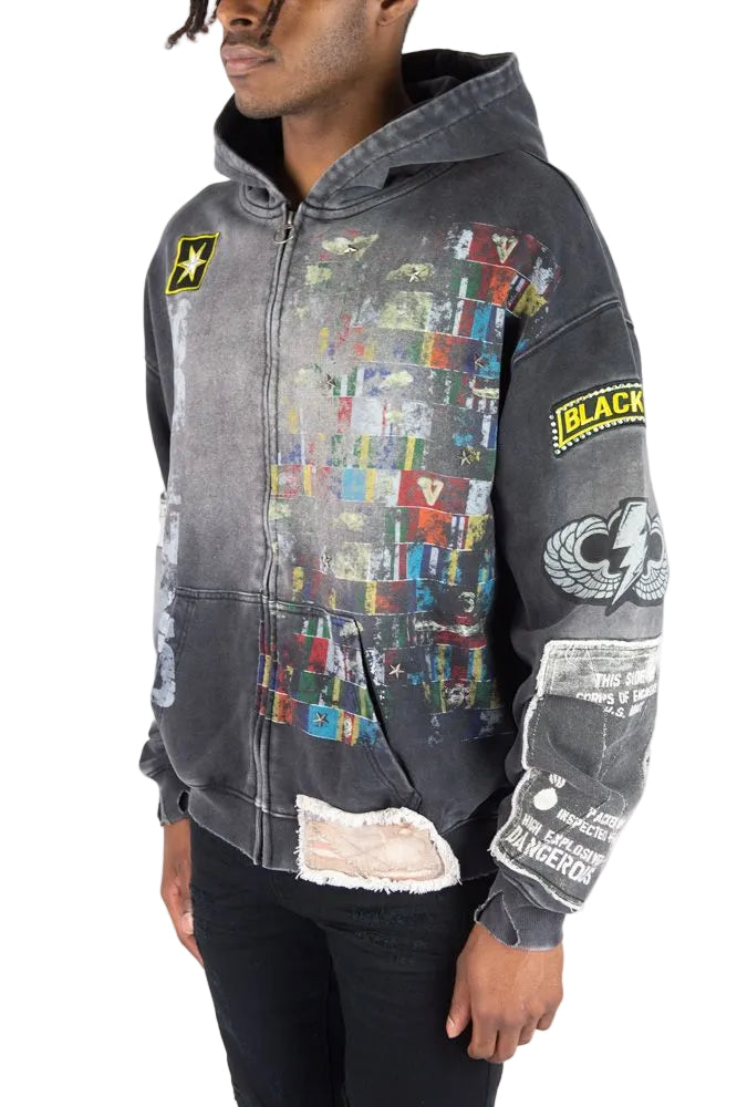 R3BEL MILITARY FT HOODIE by REBEL DNMT