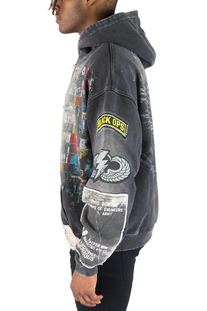 R3BEL MILITARY FT HOODIE by REBEL DNMT