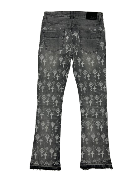 CWF LATIN CROSS PRINT FASHION JEANS by Citywide Fashions