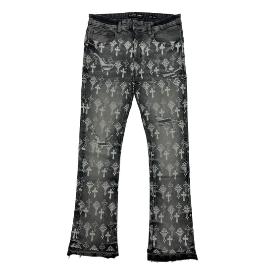 CWF LATIN CROSS PRINT FASHION JEANS by Citywide Fashions