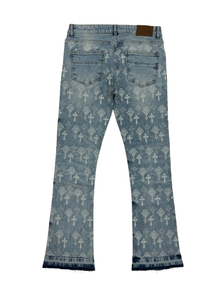 CWF LATIN CROSS PRINT FASHION JEANS by Citywide Fashions