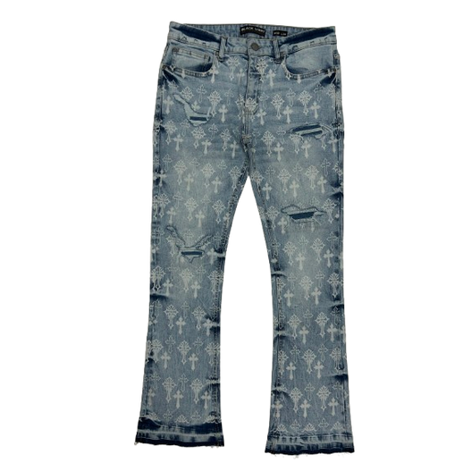 CWF LATIN CROSS PRINT FASHION JEANS by Citywide Fashions