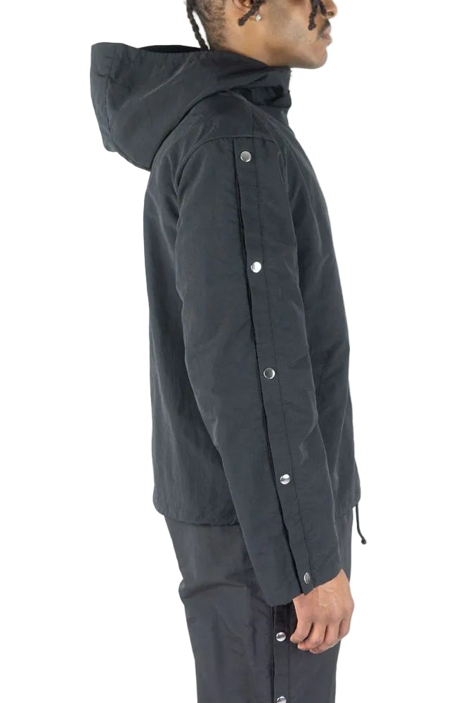 REBEL MINDS NYLON SNAP BUTTON JACKET by Rebel Minds
