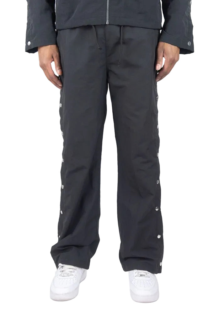 REBEL MINDS NYLON SNAP BUTTON PANTS by Rebel Minds