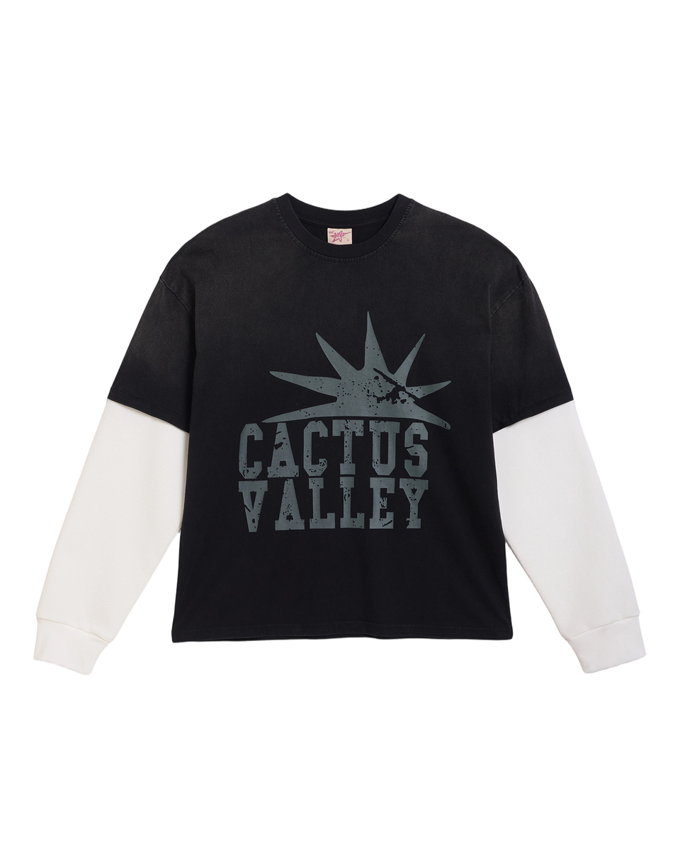 CACTUS VALLEY OREO DOUBLE LAYER TEE by AZVA