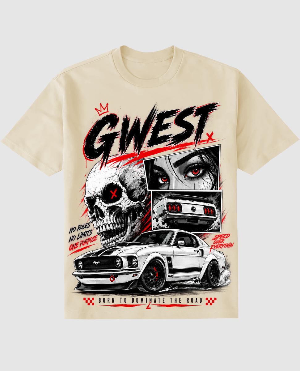 G-WEST BIGMENS BORN TO DOMINATE THE ROAD TEE by G-WEST