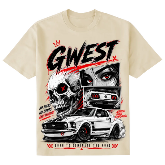 G-WEST BIGMENS BORN TO DOMINATE THE ROAD TEE by G-WEST
