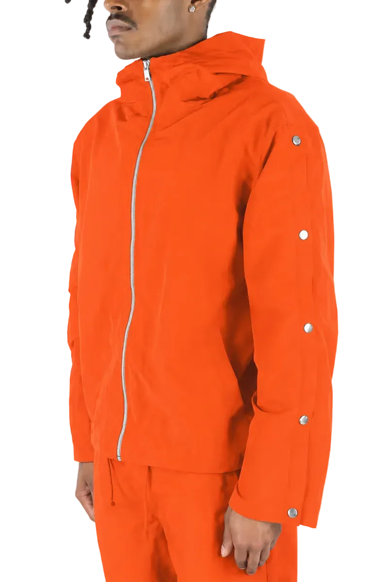 REBEL MINDS NYLON SNAP BUTTON JACKET by Rebel Minds