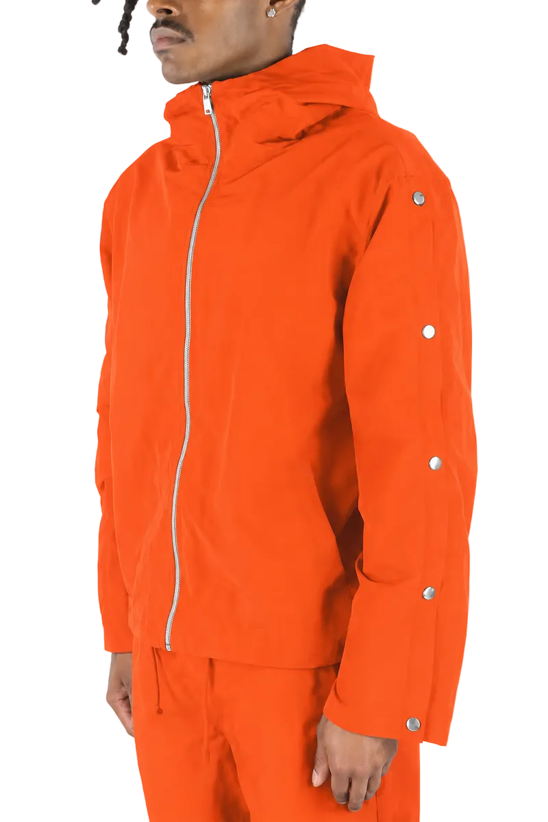 REBEL MINDS NYLON SNAP BUTTON JACKET by Rebel Minds