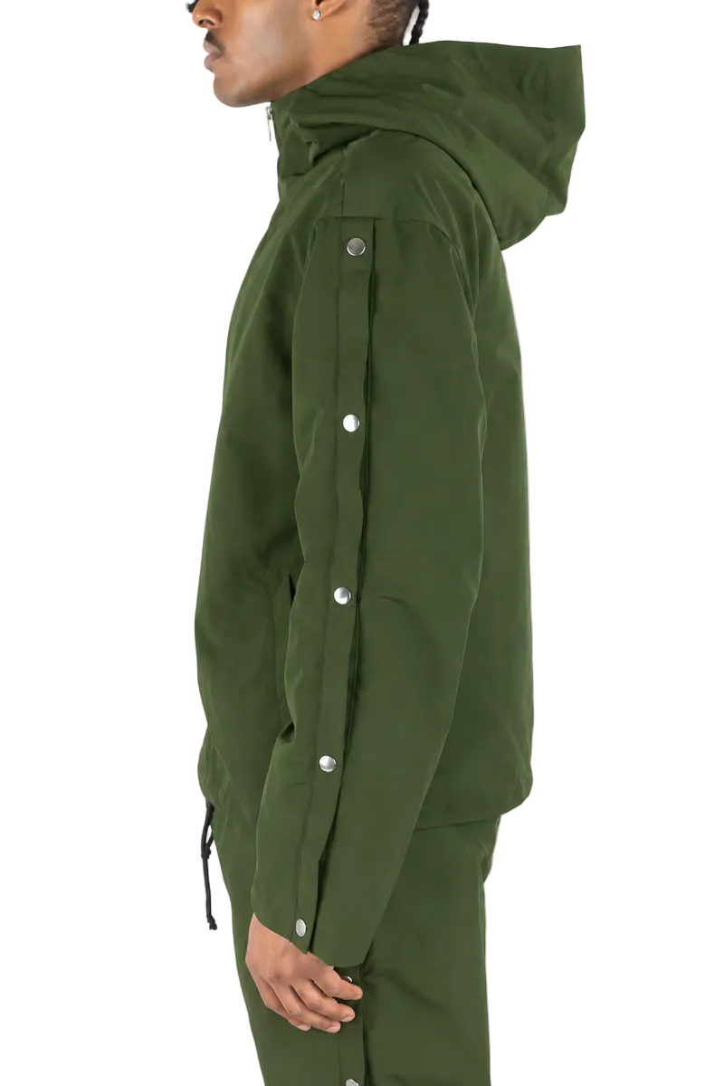 REBEL MINDS NYLON SNAP BUTTON JACKET by Rebel Minds