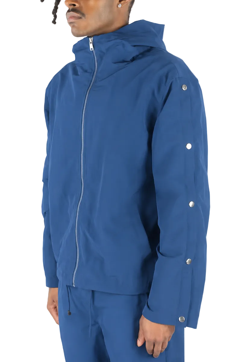 REBEL MINDS NYLON SNAP BUTTON JACKET by Rebel Minds