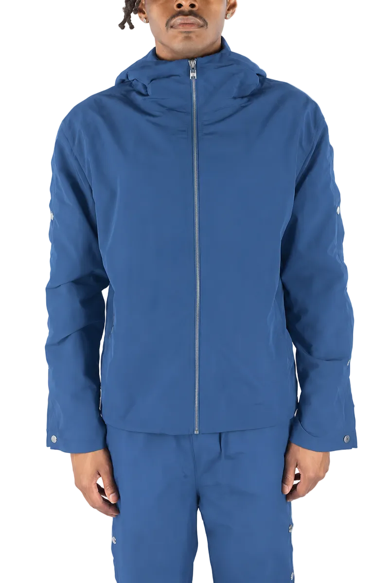 REBEL MINDS NYLON SNAP BUTTON JACKET by Rebel Minds