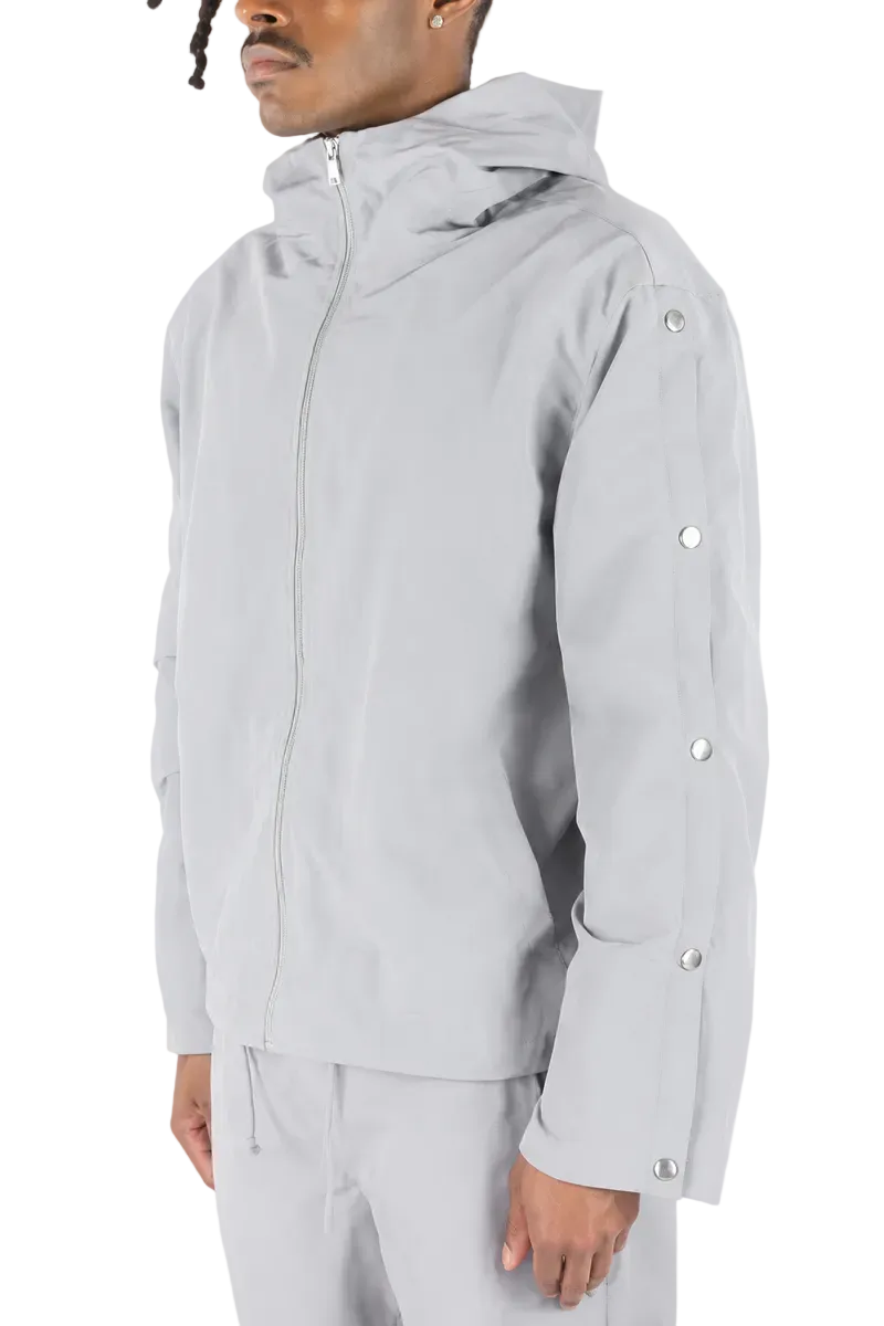 REBEL MINDS NYLON SNAP BUTTON JACKET by Rebel Minds