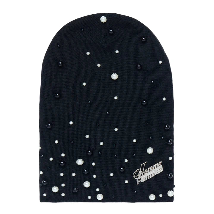 HOMME FEMME PEARLBEANIE-BLACK