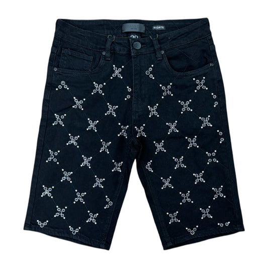 WAIMEA DIAMOND PEARL JORTS-BLACK by WAIMEA