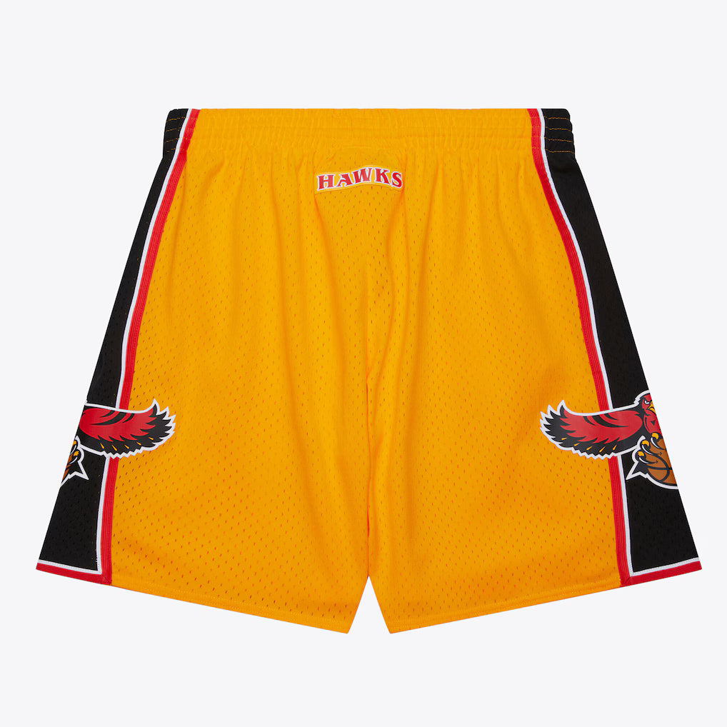 ATLANTA HAWKS 2004 YELLOW ALTERNATE SHORTS by Mitchell and Ness