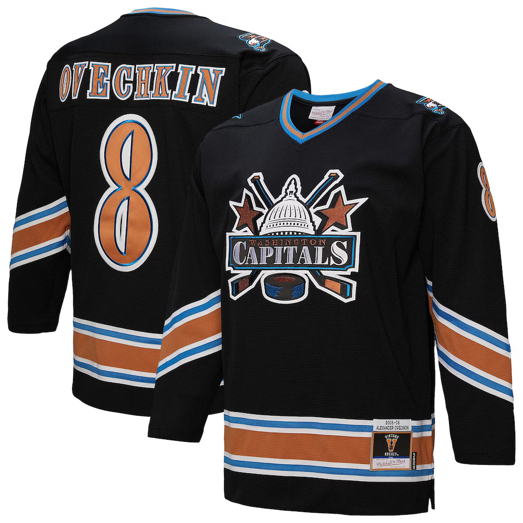 MITCHELL AND NESS NHL POWER PLAY ROOKIE WASHINGTON CAPITALS 2005 ALEXANDER OVECHKIN JERSEY by Mitchell and Ness