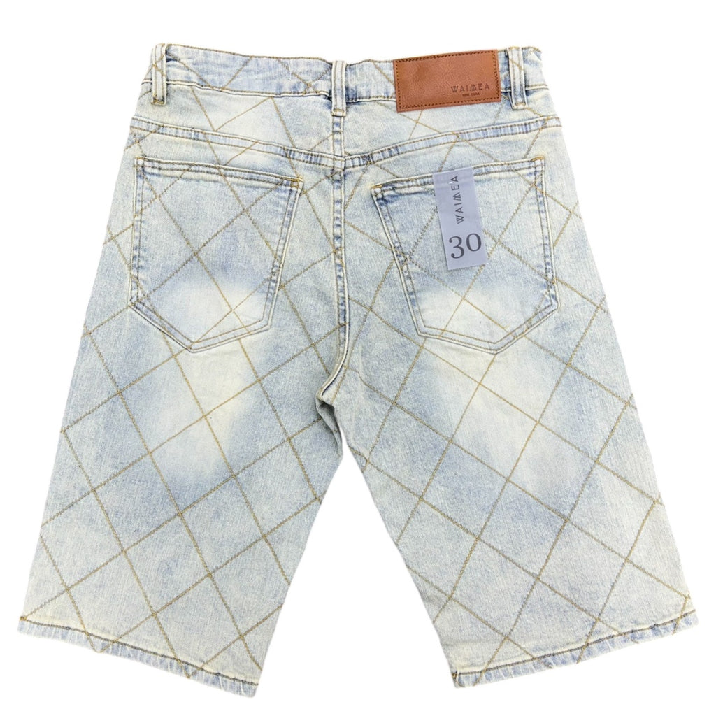 WAIMEA DIAMOND PEARL JORTS-VINTAGE BLUE