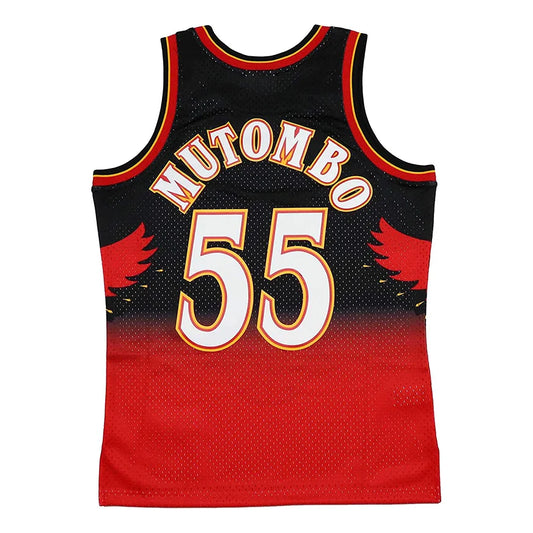 MITCHELL AND NESS NBA SWINGMAN ROAD JERSEY ATLANTA HAWKS 1996 DIKEMBE MUTOMBO by Mitchell and Ness