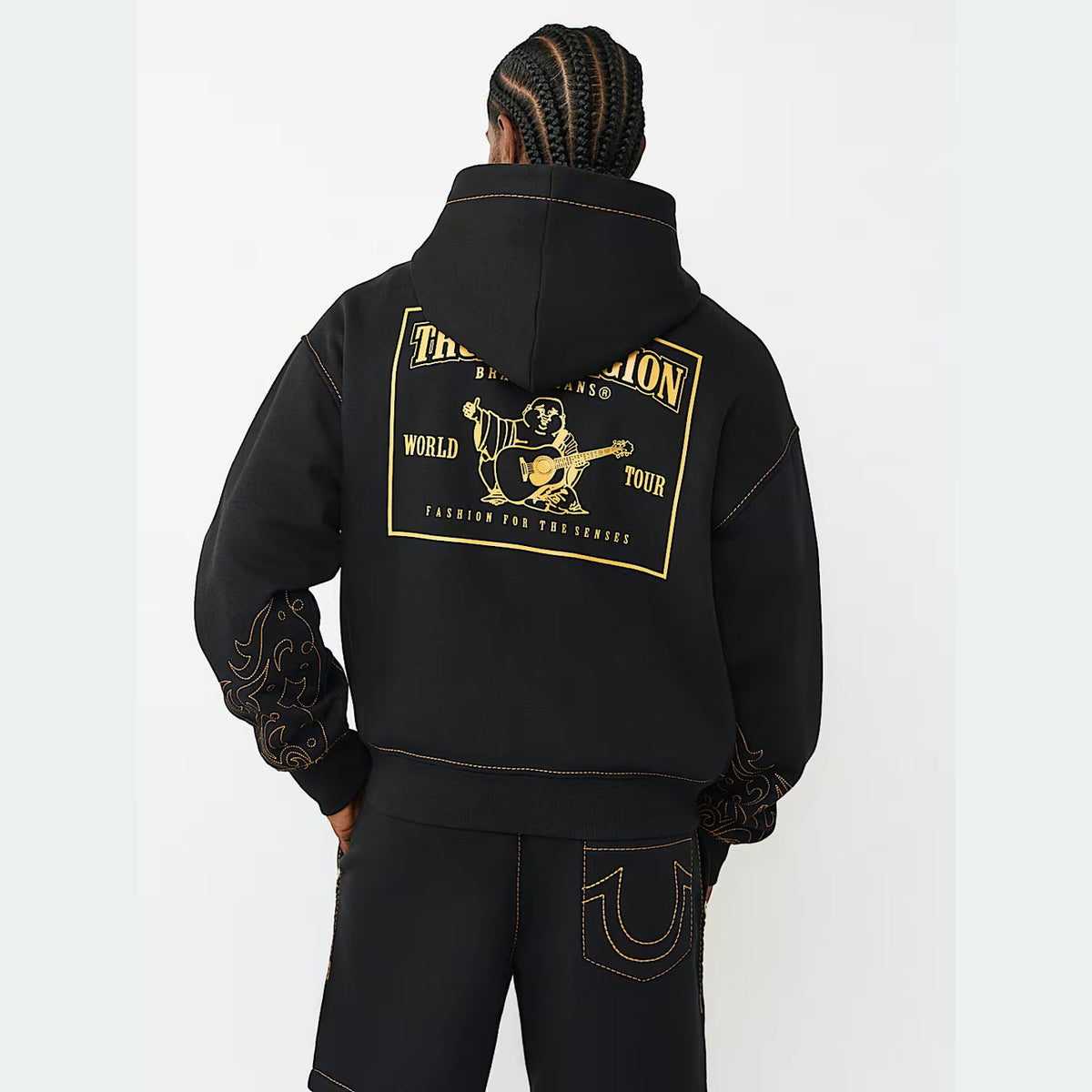 TRUE RELIGION RODEO BIG T BOXY ZIP HOODIE by True Religion