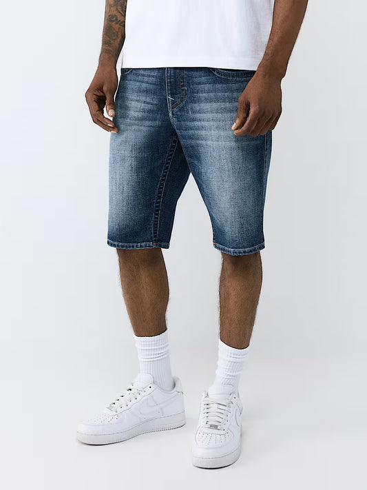 TRUE RELIGION RICKY EMBROOIDERED FLAP JORTS by True Religion