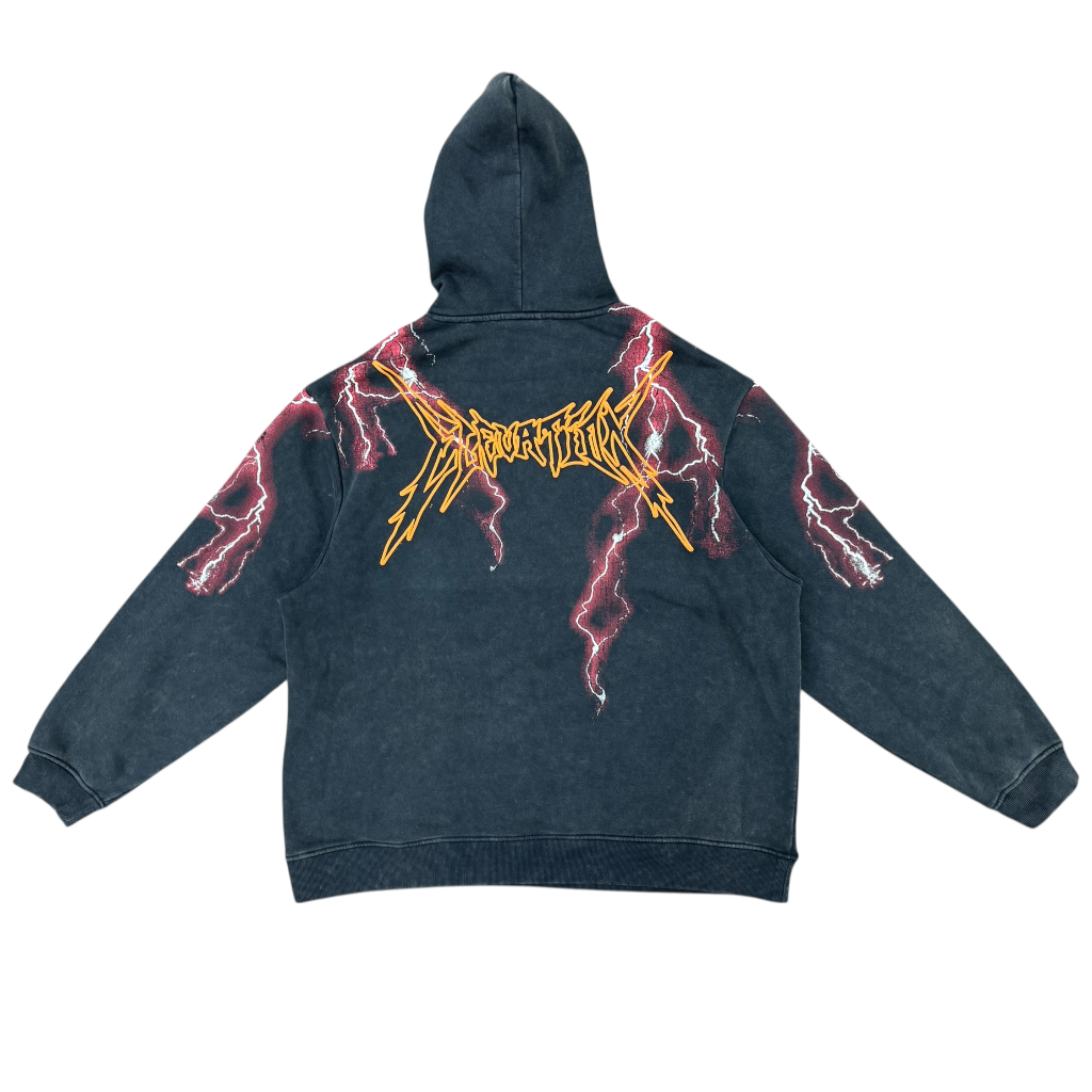 SMOKE RISE OVERSIZE HOODIE-BLACK