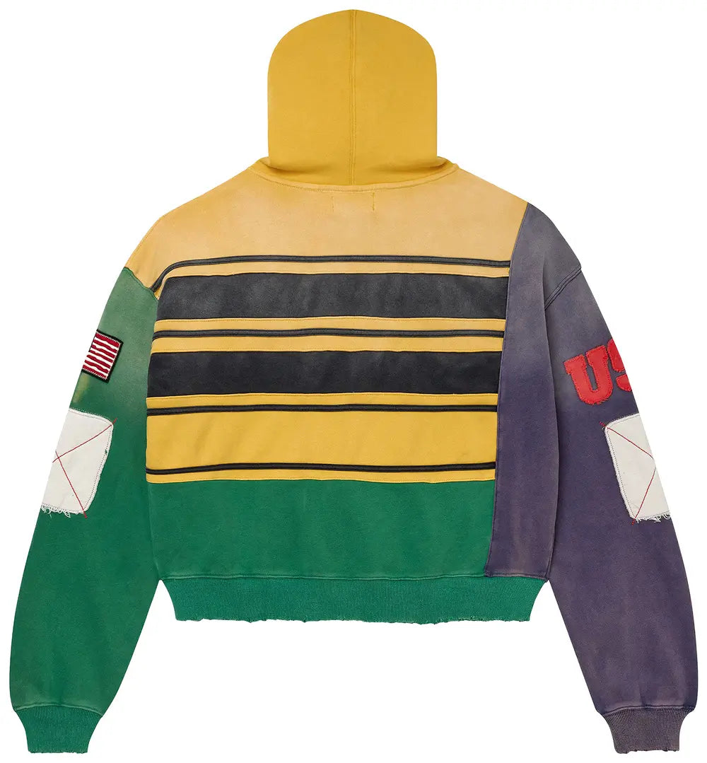 VALE FOREVER MARDI GRAS COLLAGE ZIP UP by Vale Forever