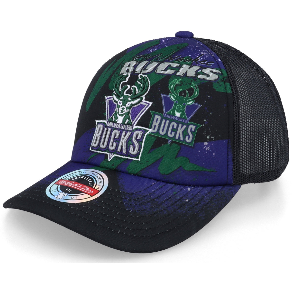 MITCHELL AND NESS MILUWAKEE BUCKS HYPER SNAPBACK by Mitchell and Ness