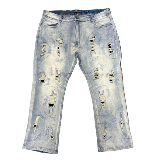 BLACK LIGHT DISTRESSED DENIM by Black Light