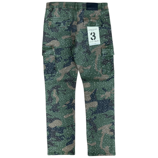 FWRD GREEN CAMO DIAMOND PANTS by FWRD