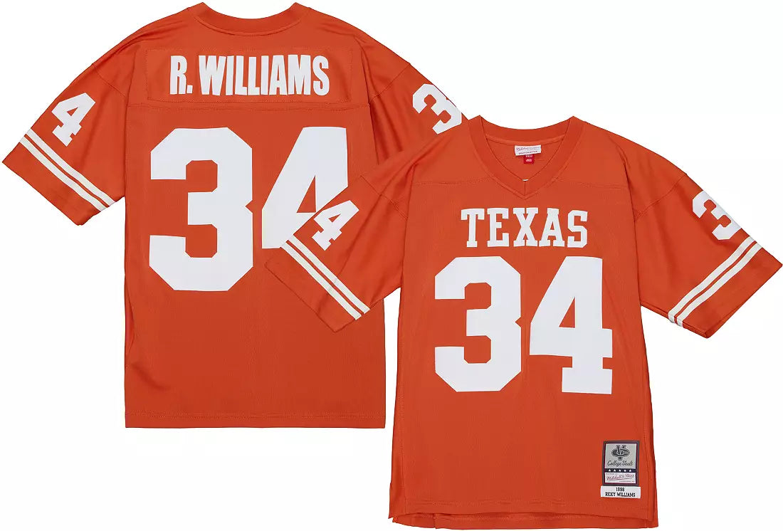 MITCHELL AND NESS NCAA DARK JERSEY TEXAS LONGHORNS 1998 RICKY WILLIAMS