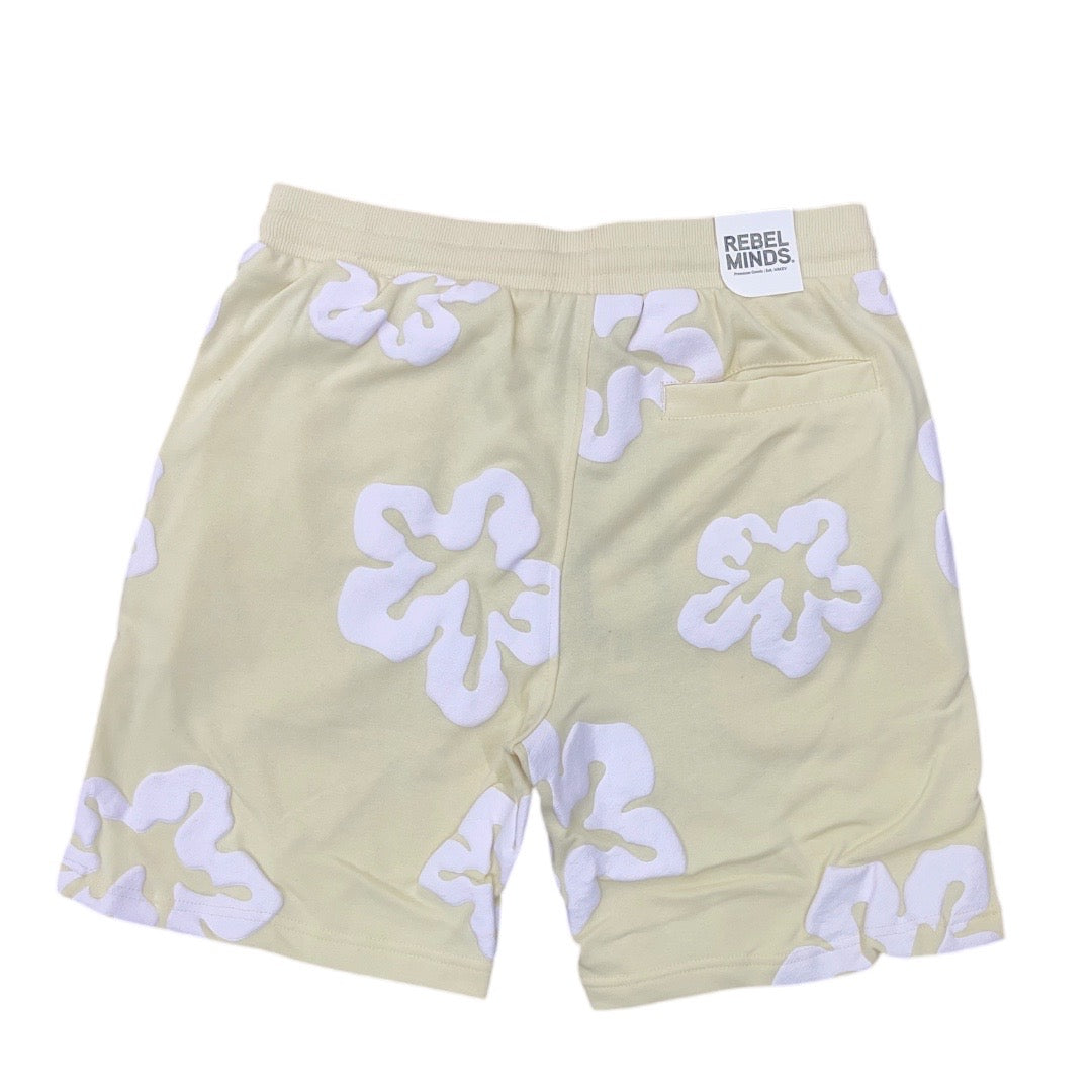 REBEL MINDS TEARS CREAM SHORTS