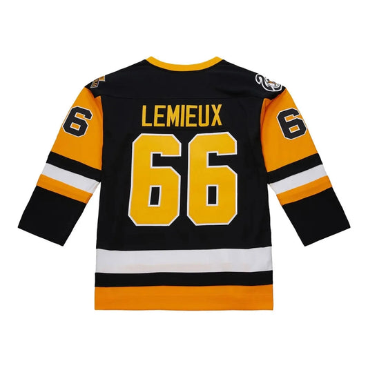 MITCHELL AND NESS NHL DARK PITTSBURG PENGUINS 1991 MARIO LEMIEUX JERSEY by Mitchell and Ness