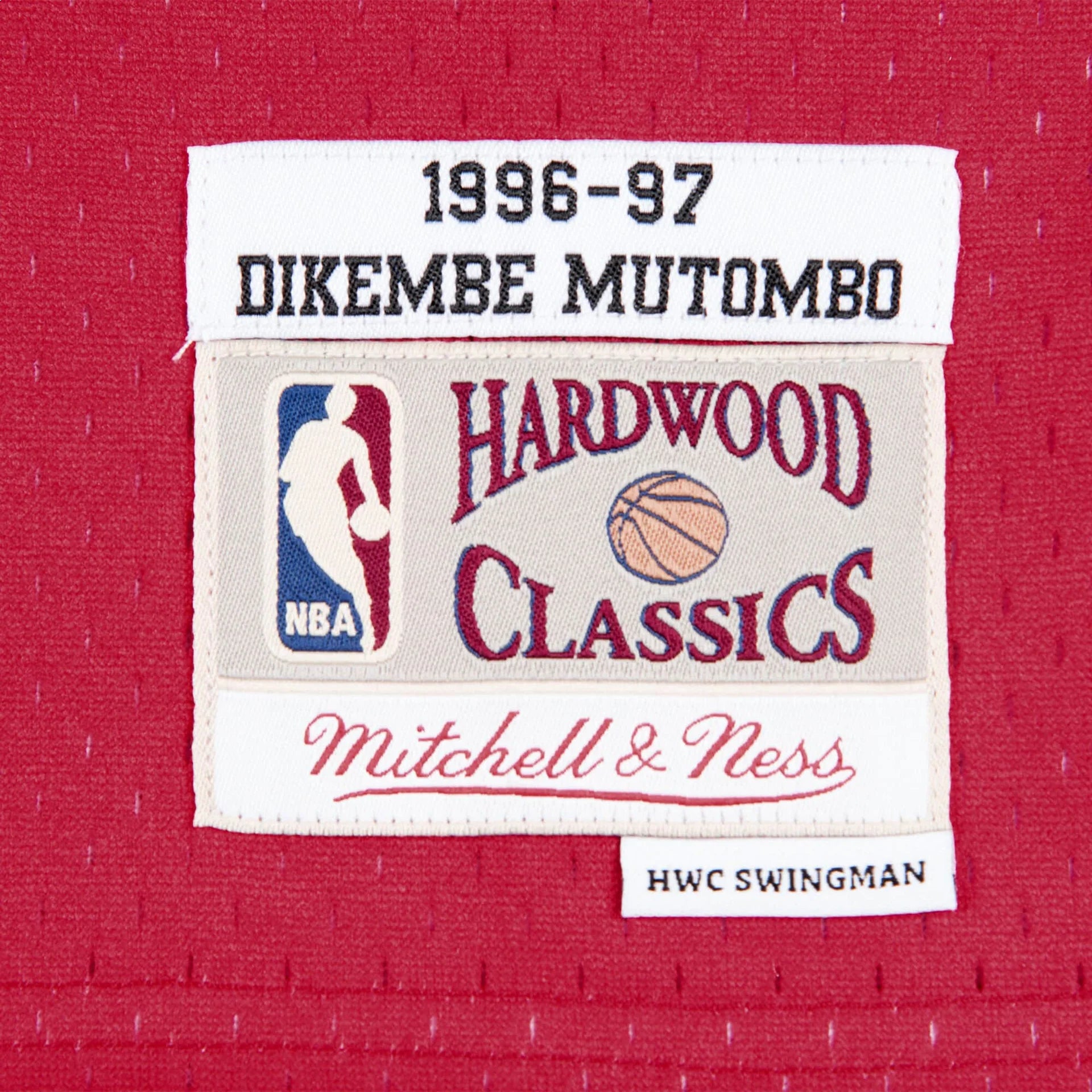 MITCHELL AND NESS NBA SWINGMAN ROAD JERSEY ATLANTA HAWKS 1996 DIKEMBE MUTOMBO by Mitchell and Ness