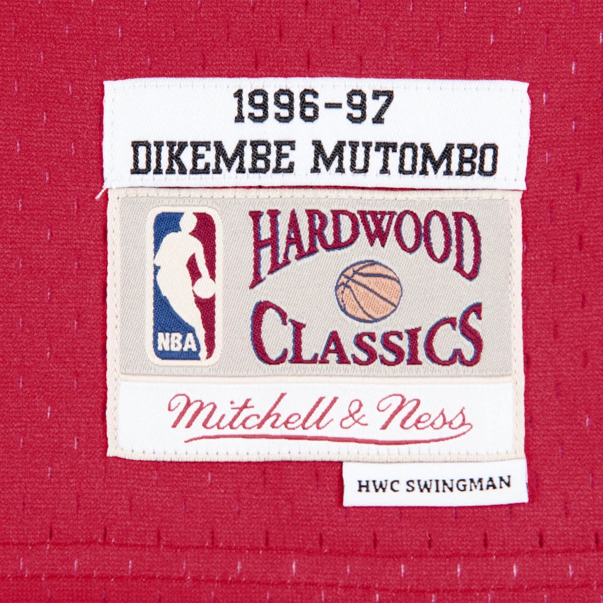MITCHELL AND NESS NBA SWINGMAN ROAD JERSEY ATLANTA HAWKS 1996 DIKEMBE MUTOMBO by Mitchell and Ness