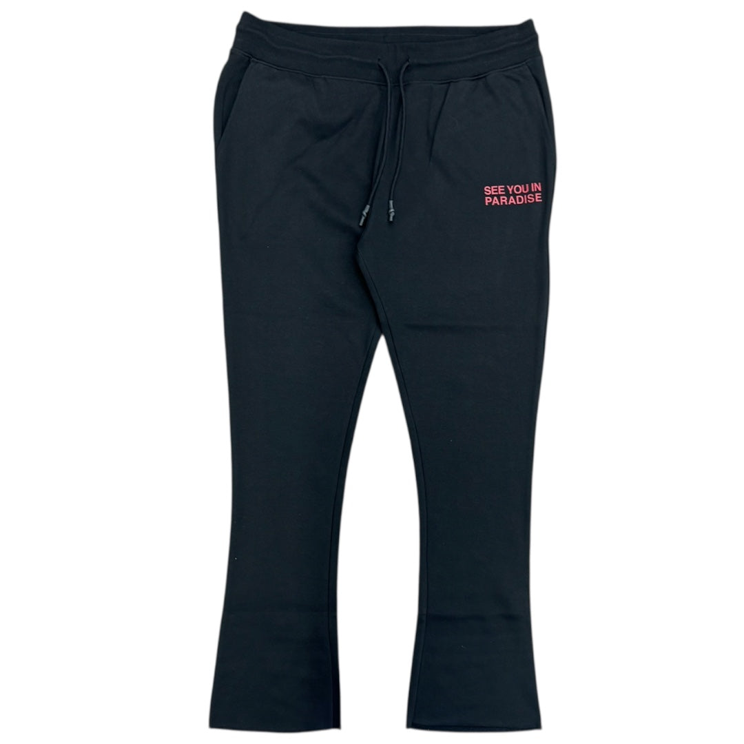 JORDAN CRAIG PARADISE FLARE JOGGER BLACK/RED