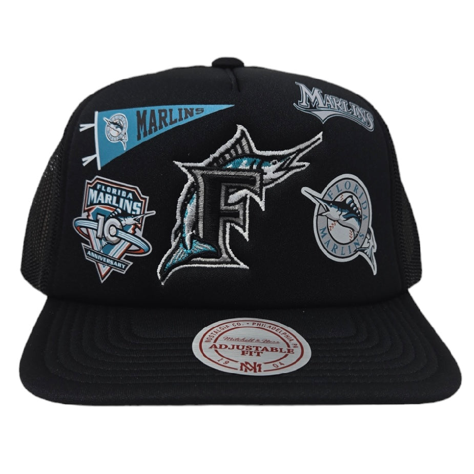 MITCHELL AND NESS TRUCKER SNAPBACK MARLINS