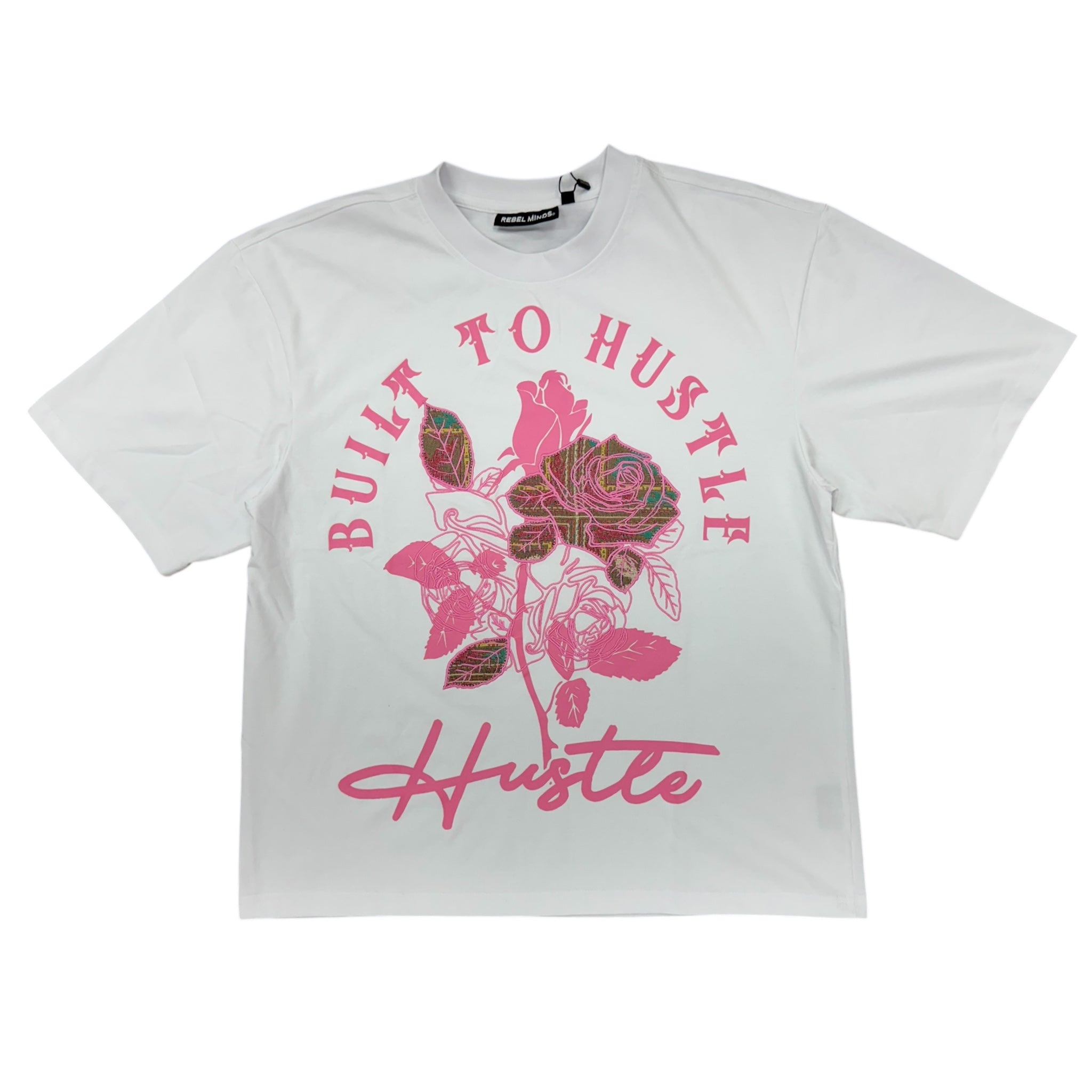 REBEL MINDS BUILT TO HUSTLE TAPESTRY TEE by Rebel Minds