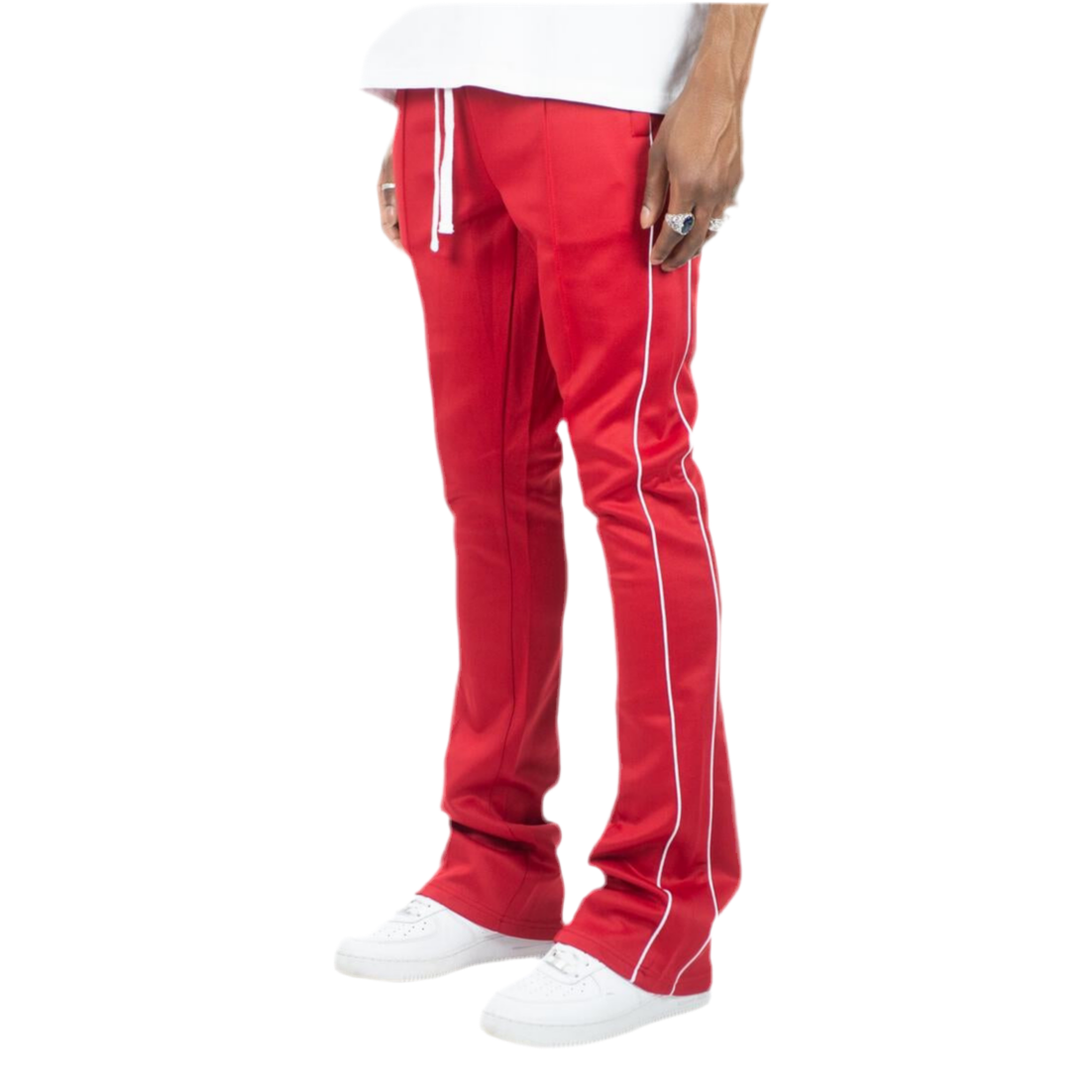 REBEL MINDS STACK TRACKPANTS-RED