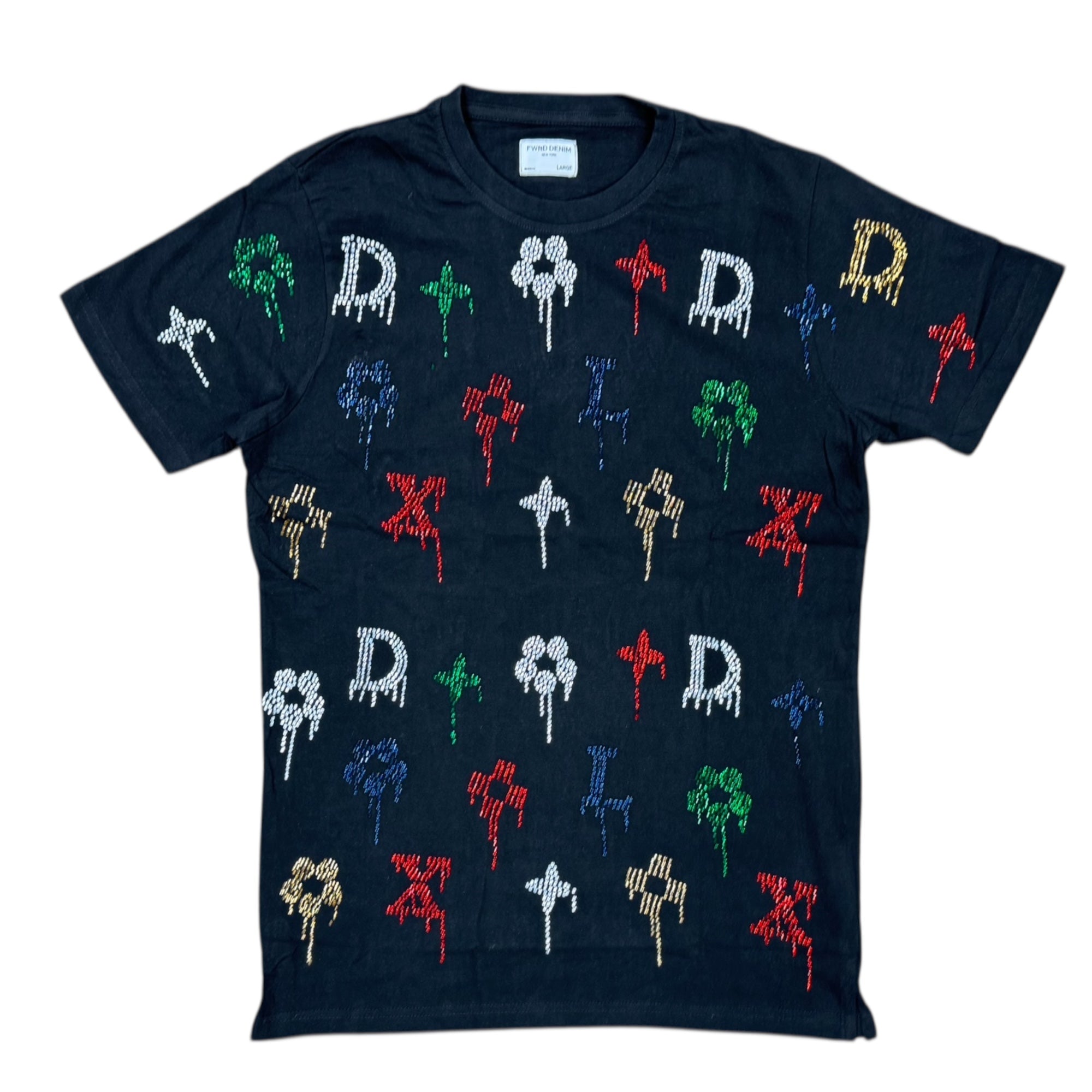 FWRD CRYSTAL DRIPPY LOGO TEE