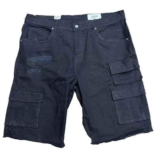 EVOLUTION JET BLACK RELAXED JORTS by EVOLUTION